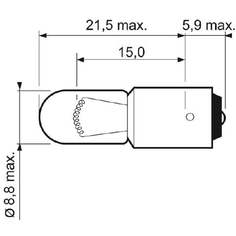 Valeo 10 x Indicator Turn Signal Bulb BA9s 12V 4W 032223