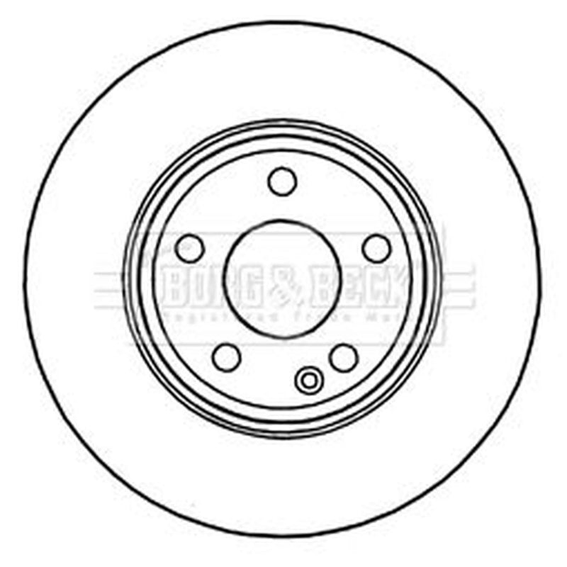 Borg & Beck 2 x Vented Front Brake Discs BBD5325