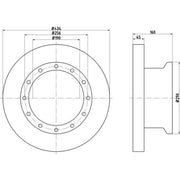 Textar 2 x Solid Rear Brake Discs 93105100
