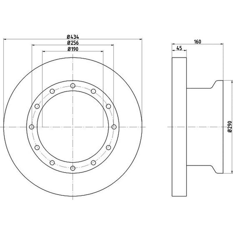 Textar 2 x Solid Rear Brake Discs 93105100