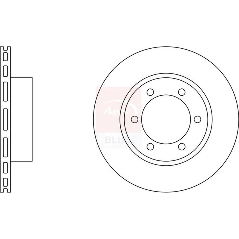 Apec 2 x Vented Front Brake Discs SDK6319