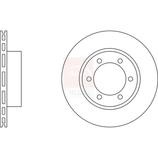Apec 2 x Vented Front Brake Discs SDK6319