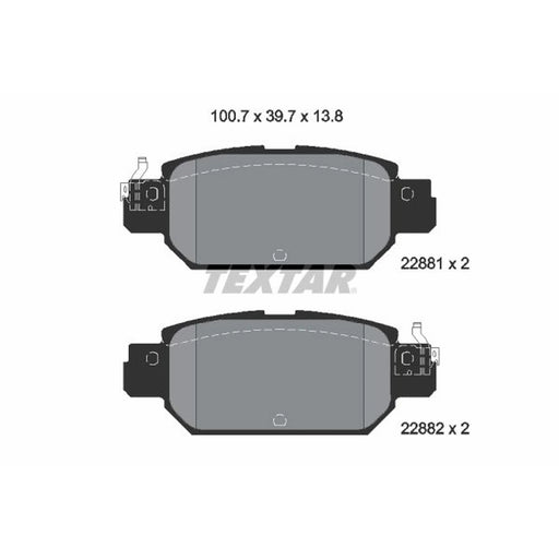 Textar Brake Pad Set 2288101