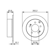 Bosch 2 x Solid Rear Brake Discs 0 986 479 061