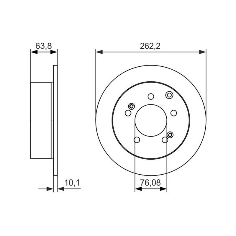 Bosch 2 x Solid Rear Brake Discs 0 986 479 061