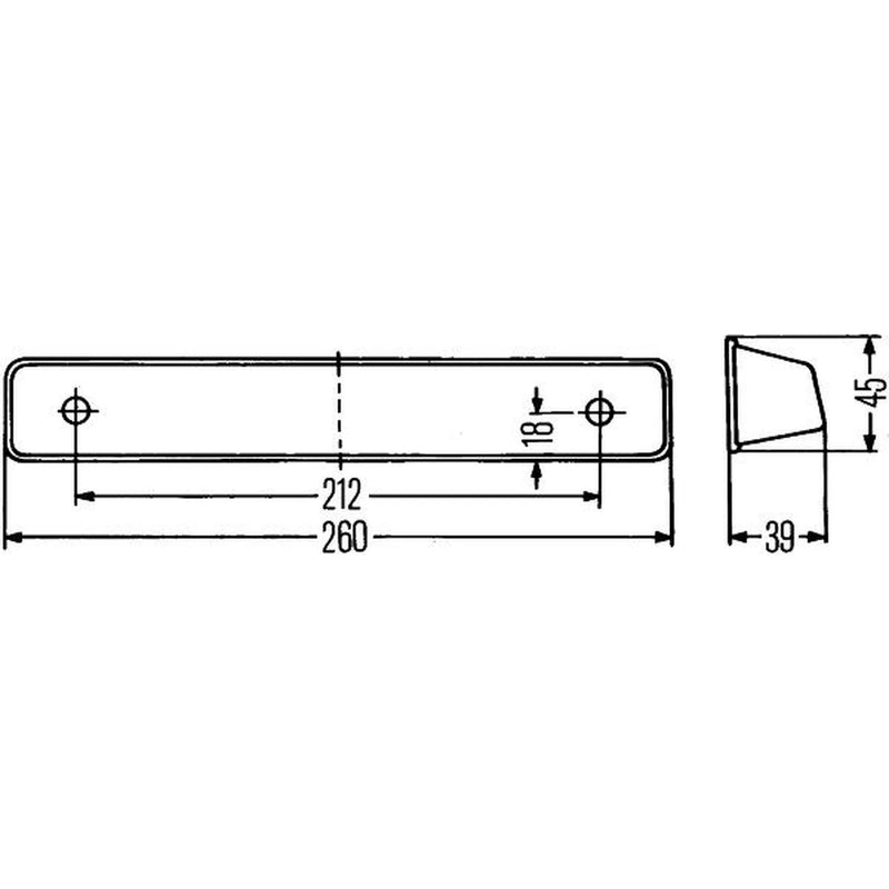 Hella Licence Plate Light / Lamp outer C5W 2KA 001 610-001