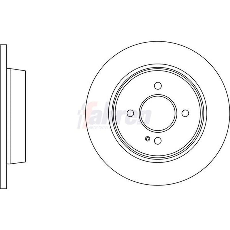Fahren 2 x Solid Rear Brake Discs FBD6703