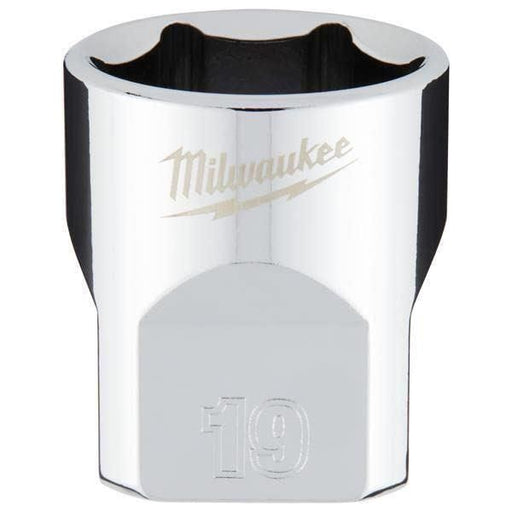 Milwaukee 3/8 Drive Socket Metric Standard 19mm 4932478349 Milwaukee  - Town Parts