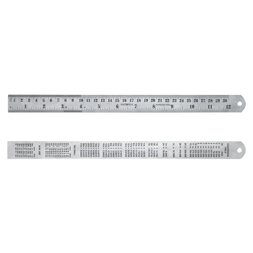 Faithfull Steel Rule 300mm / 12in x 25mm - FAIRULE300SS
