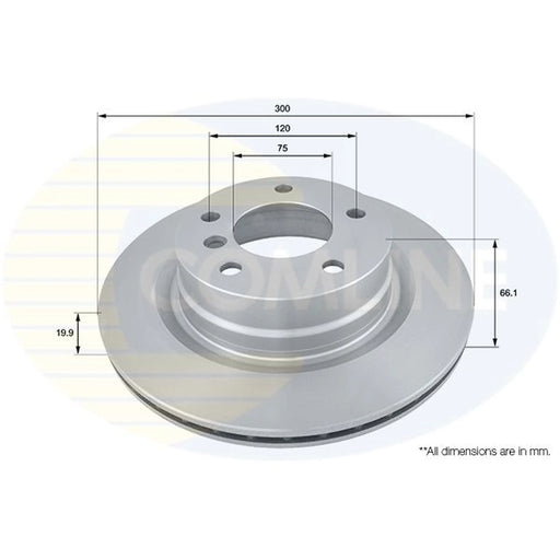 Comline 2 x Internally Vented Rear Brake Discs ADC1718V