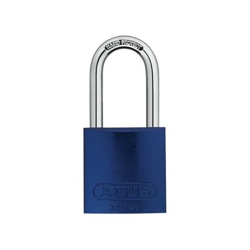 ABUS Mechanical 72/40mm Aluminium Padlock 40mm Long Shackle Blue Keyed Alike
