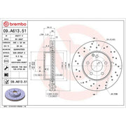 Brembo 2 x Perforated/Vented Front Brake Discs 09.A613.51