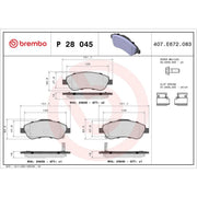 Brembo 4 x Front Brake Pad Set P28045