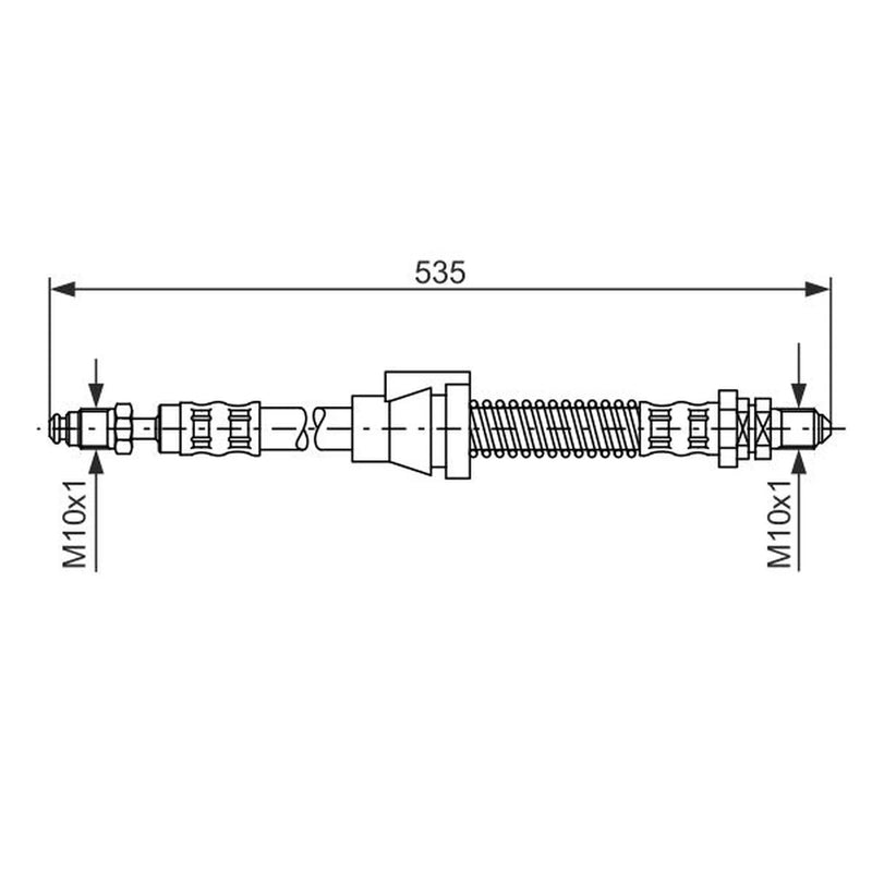 Bosch Brake Hydraulic Hose Line Front Left 1 987 476 604