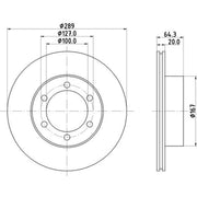 DON 2 x Internally Vented Front Brake Discs PCD15062