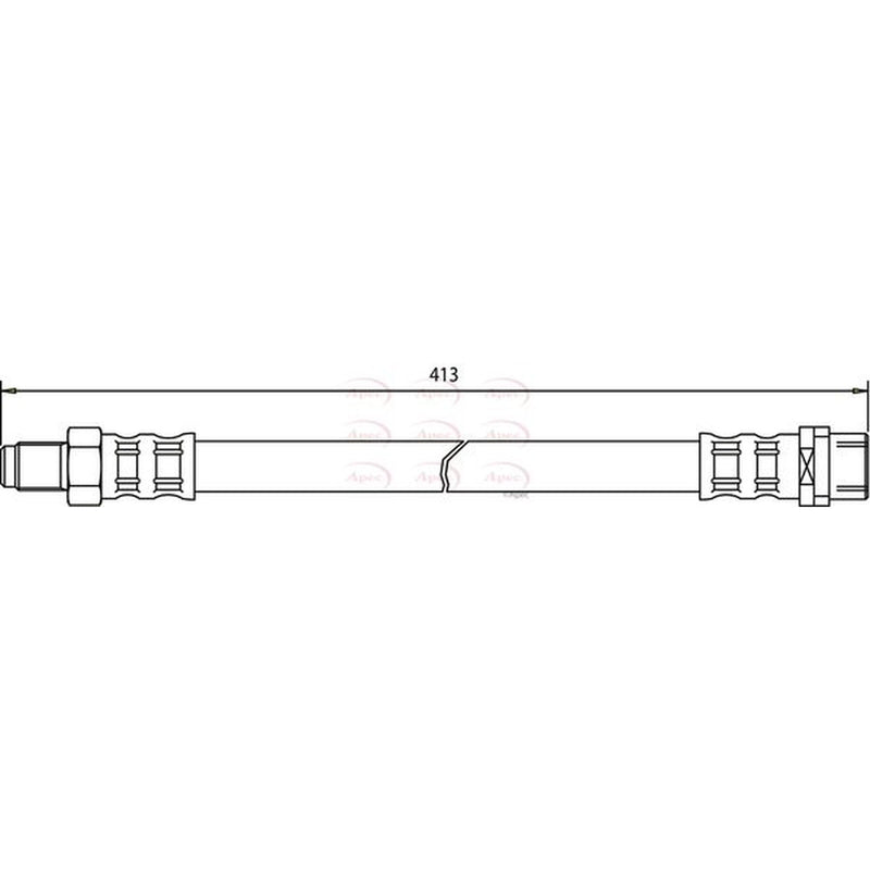 Apec Brake Hydraulic Hose Line Front HOS3331