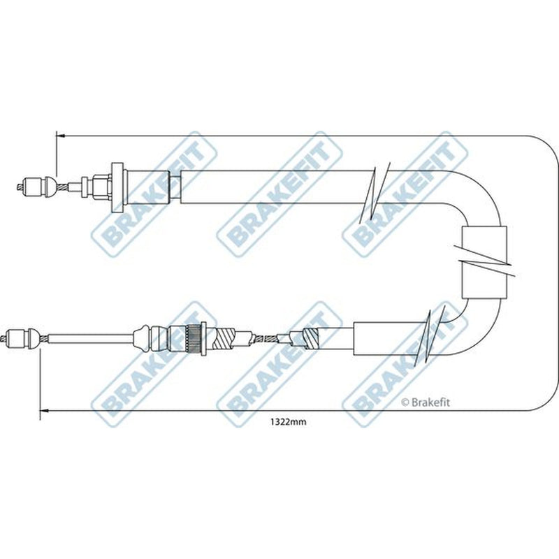 Apec Handbrake Cable Left Rear BBC3364