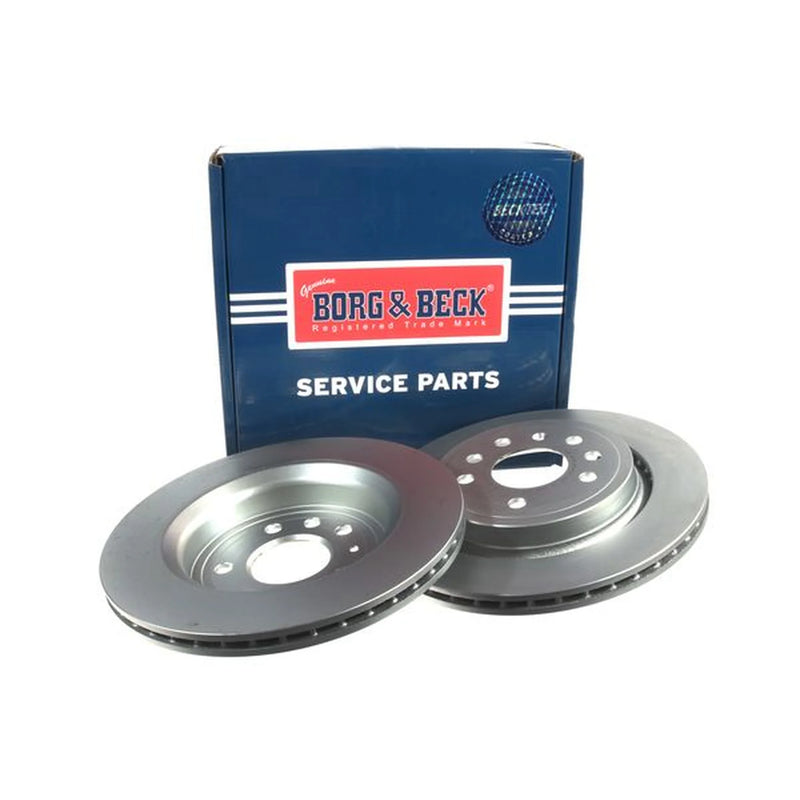 Borg & Beck 2 x Vented Rear Brake Discs BBD4396