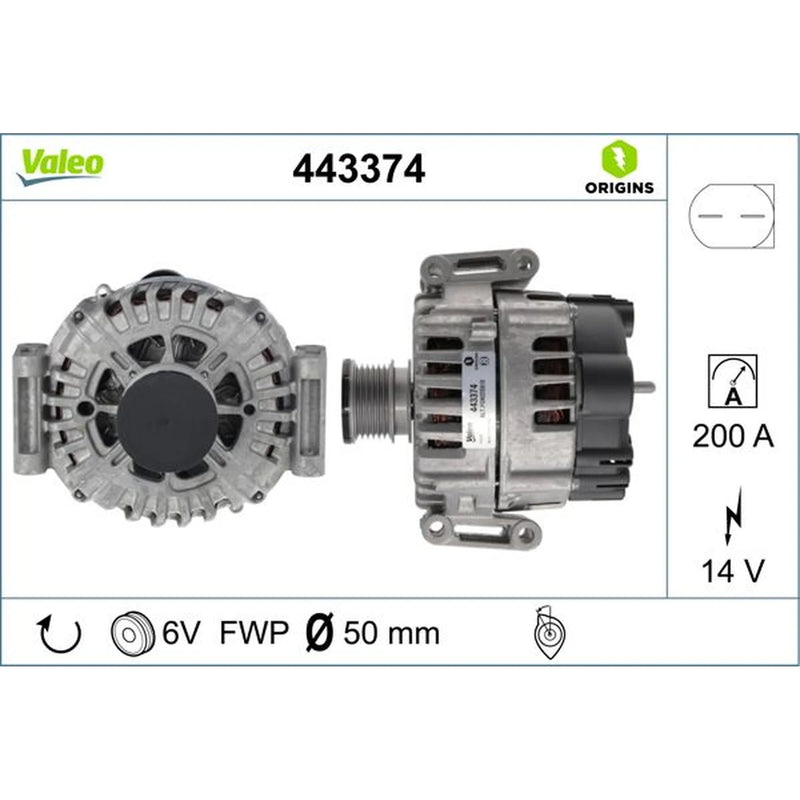 Valeo Car Alternator 12V 443374