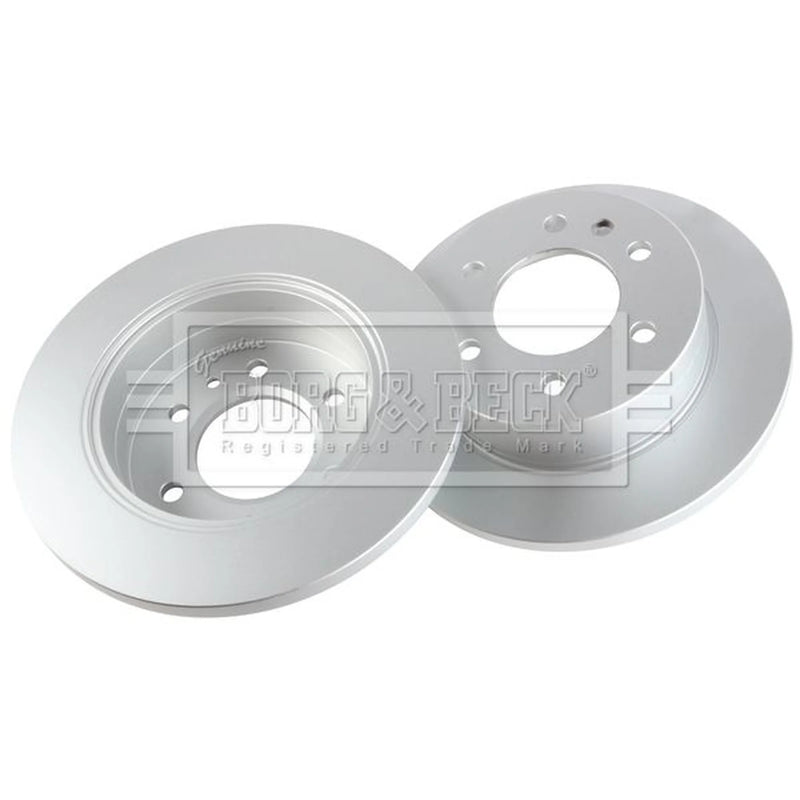 Borg & Beck 2 x Solid Rear Brake Discs BBD4571