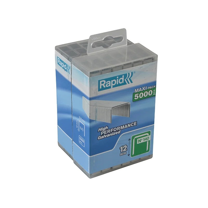 Rapid 140/12 12mm Galvanised Staples (Poly Pack 5000) - 40303091
