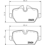 DON Rear Brake Pad Set PCP1118