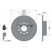 Textar 2 x Solid Rear Brake Discs 92224903