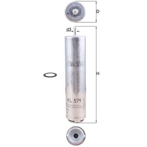 Mahle Fuel Filter Element KL 579D