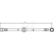 Apec Brake Hydraulic Hose Line Rear HOS3191