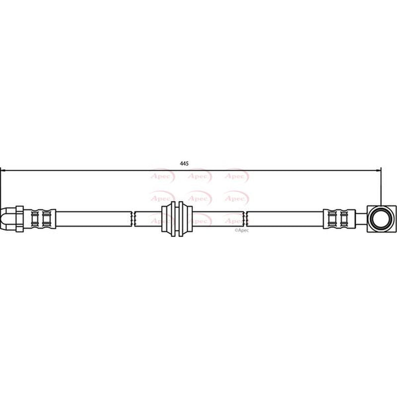 Apec Brake Hydraulic Hose Line Rear HOS3191