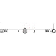 Apec Brake Hydraulic Hose Line Rear HOS3191