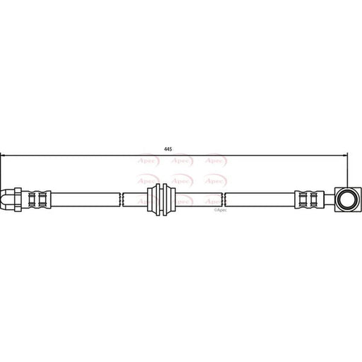 Apec Brake Hydraulic Hose Line Rear HOS3191