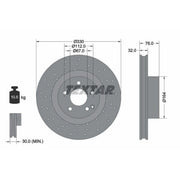 Textar 2 x Perforated Front Brake Discs 92099205