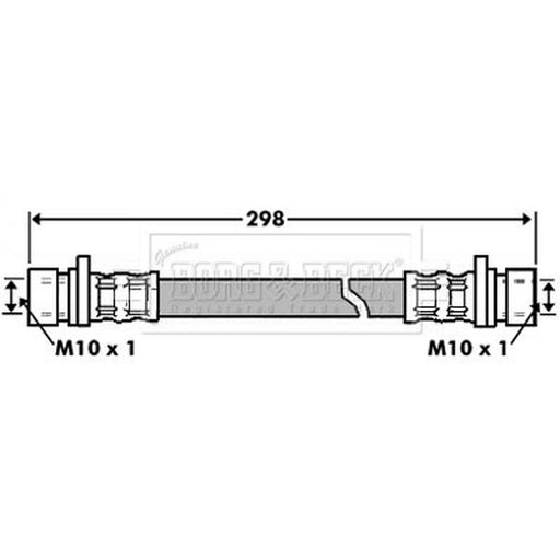 Borg & Beck Brake Hydraulic Hose Line Rear BBH7447