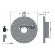 Textar 2 x Drilled Dimples Rear Brake Discs 92231203