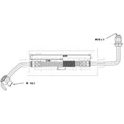 Borg & Beck Brake Hydraulic Hose Line Front Left BBH6178