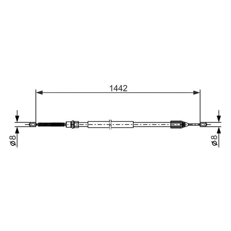 Bosch Handbrake Cable Right Rear 1 987 477 643