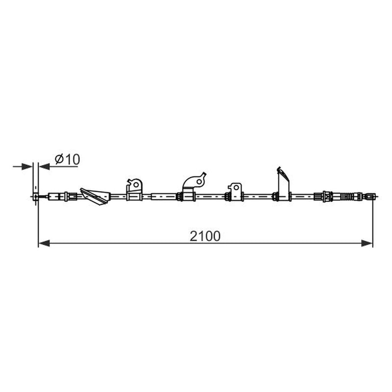 Bosch Handbrake Cable Rear 1 987 482 913