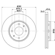 DON 2 x Front Brake Discs PCD11932