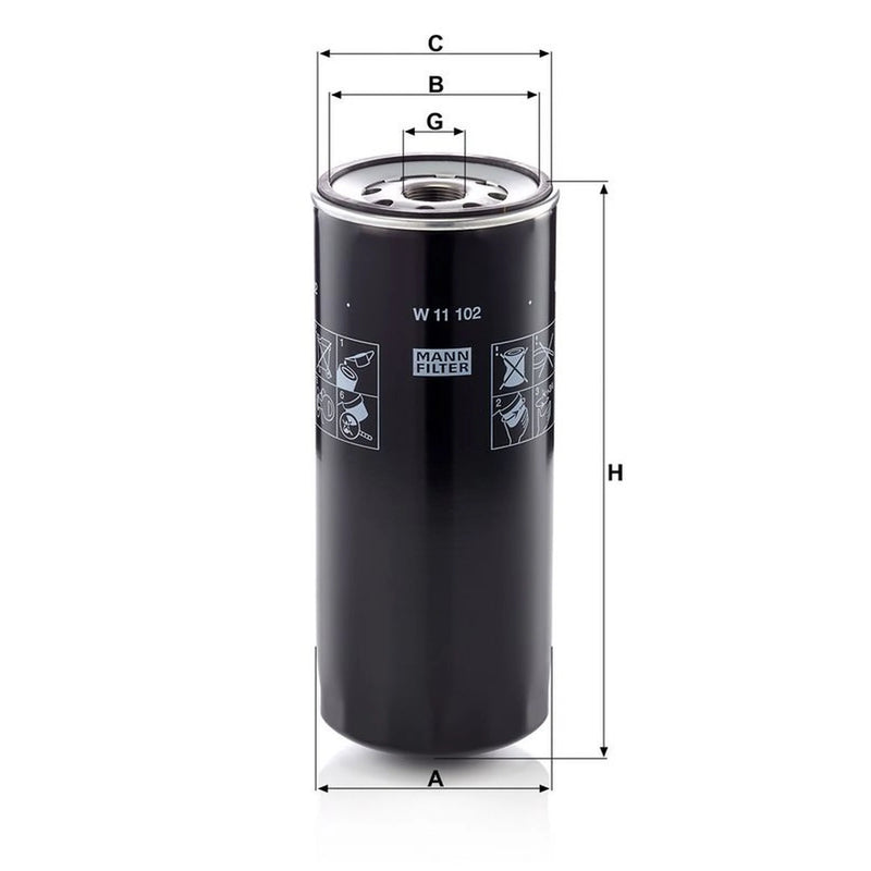 MANN-FILTER Engine Oil Filter W 11 102