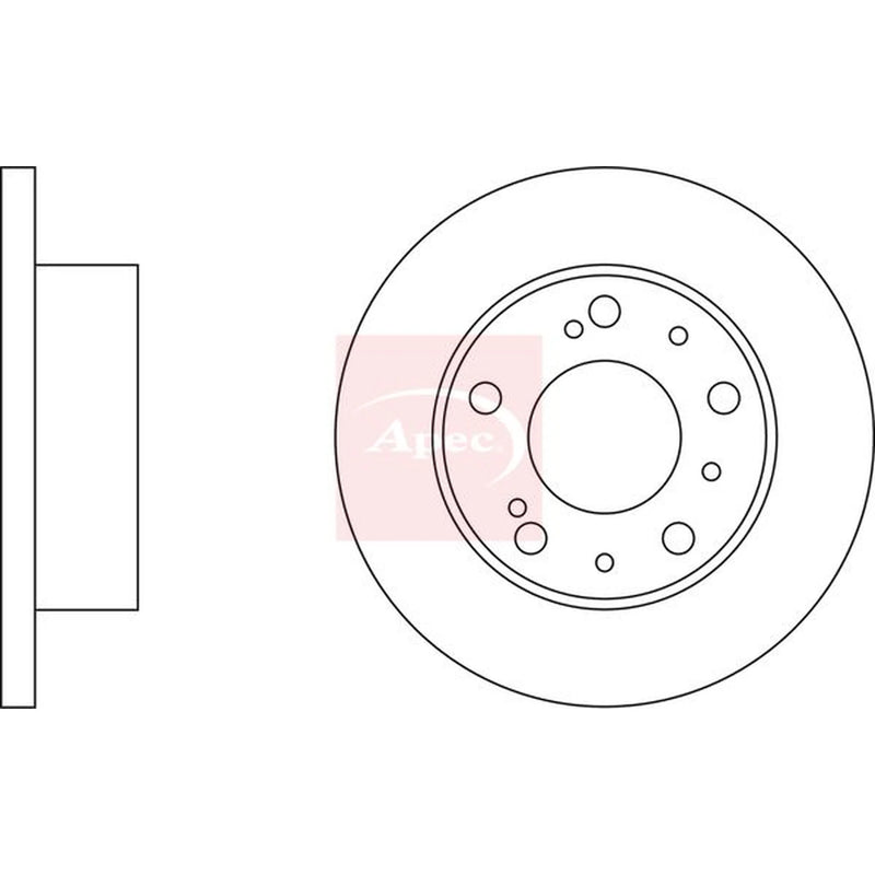 Apec 2 x Solid Front Brake Discs DSK548