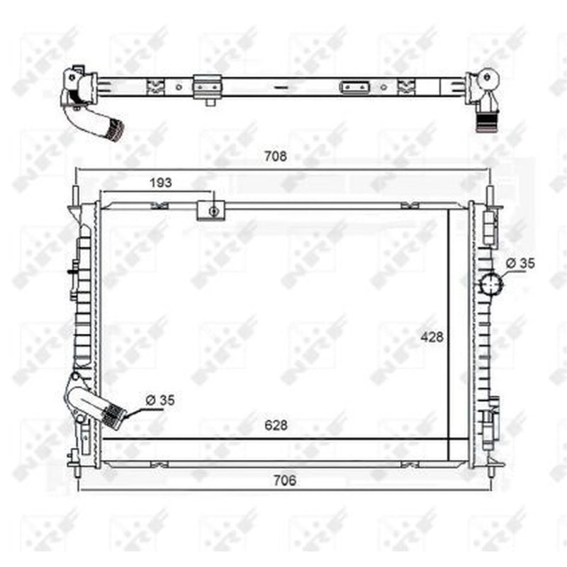NRF Engine Radiator 58455