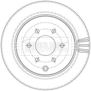 Borg & Beck 2 x Vented Rear Brake Discs BBD5601