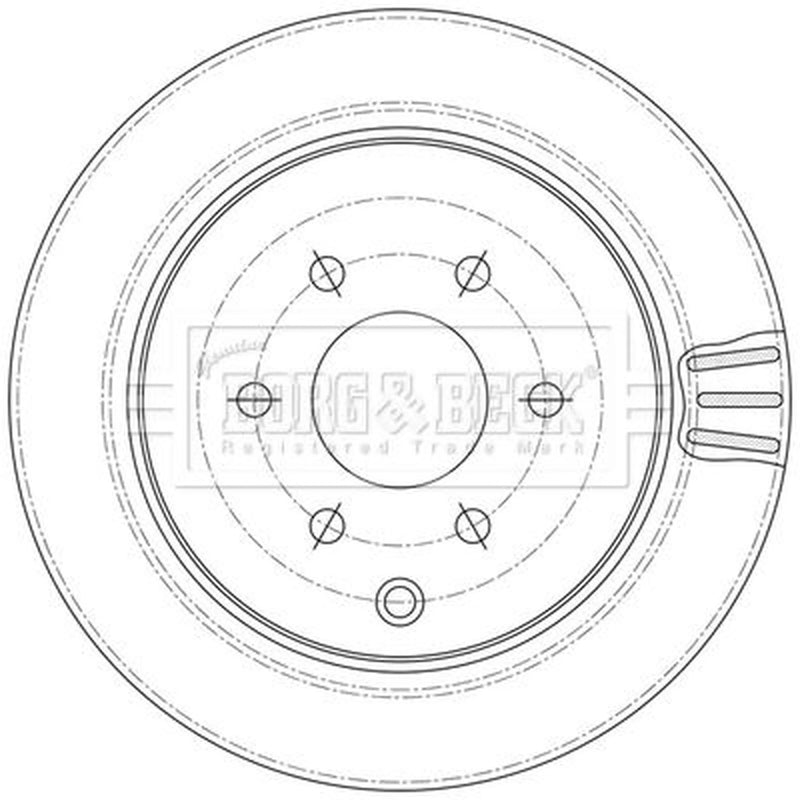 Borg & Beck 2 x Vented Rear Brake Discs BBD5601