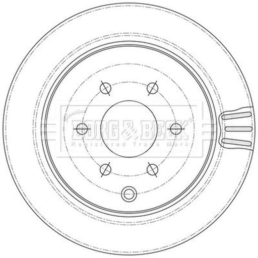 Borg & Beck 2 x Vented Rear Brake Discs BBD5601