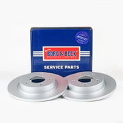 Borg & Beck 2 x Solid Rear Brake Discs BBD4450