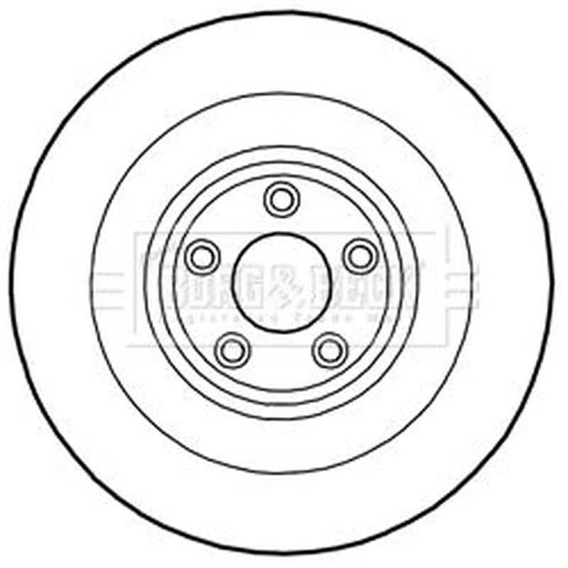 Borg & Beck 2 x Vented Rear Brake Discs BBD6017S