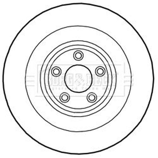 Borg & Beck 2 x Vented Rear Brake Discs BBD6017S