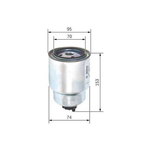 Genuine Bosch Car Fuel Filter N4451 Fits Nissan Terrano Ii Tdi - 2.7 - 96-06 145 Bosch  - Town Parts