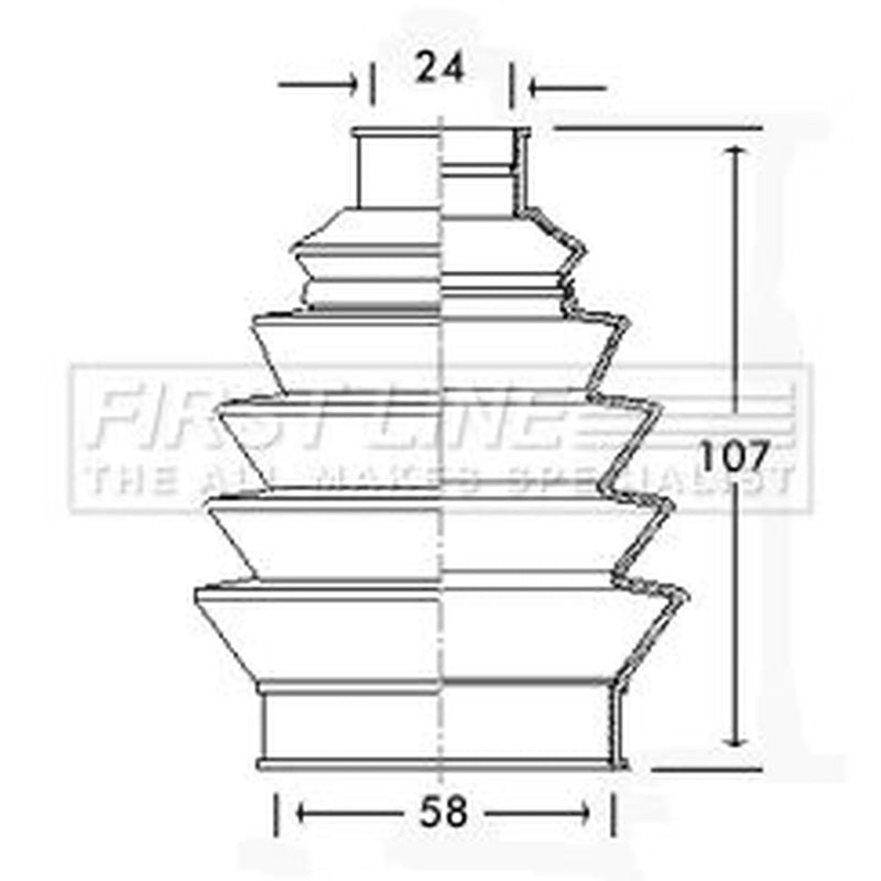 First Line Drive Shaft Bellow Kit Front Left Thermoplast FCB2329